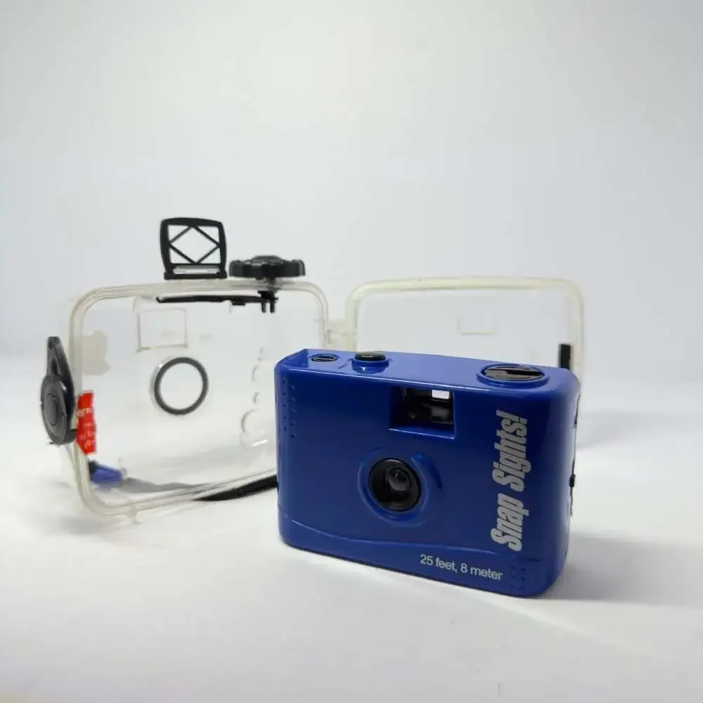 Snap Sights 35mm Underwater Film Camera with Waterproof Case Blue